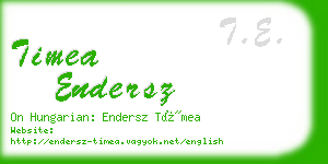 timea endersz business card